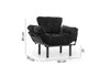 Atelier Del Sofa Nitta Single - Sillón de orejas Negro